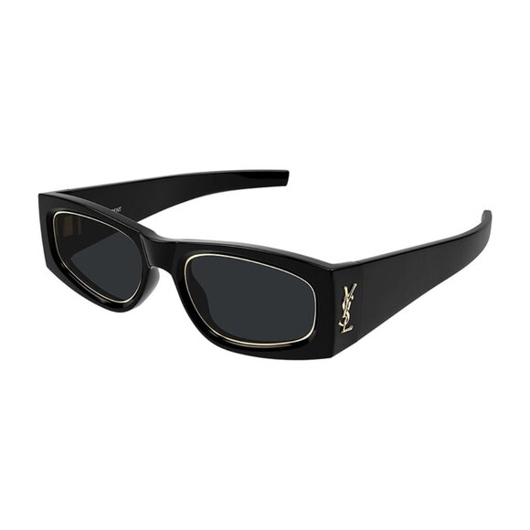 NEW SLM140 001 SQUARE UNISEX SAINT LAURENT BLACK GREY SUNGLASSES SL M140